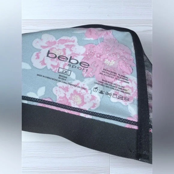 BEBE SPORT Women’s Plus Size Floral Sports Bra - Picture 4 of 7